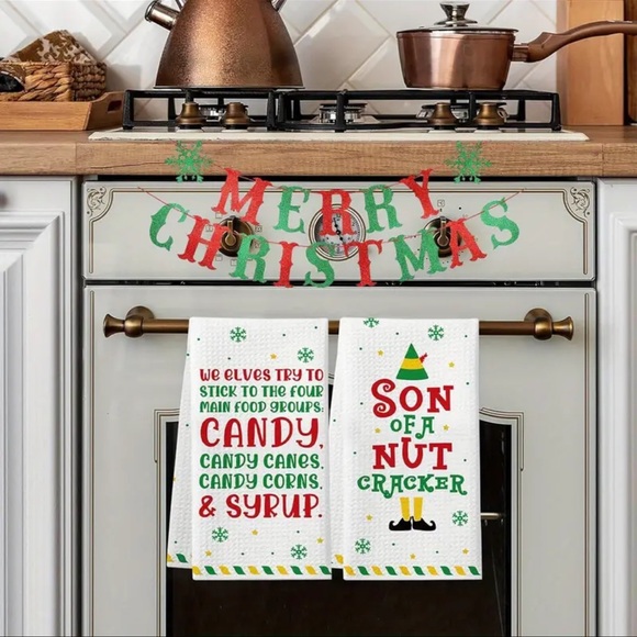 Buddy The Elf 2pcs Kitchen Towels -Absorbent Dish & Bathroom Hand Towel - Picture 4 of 6